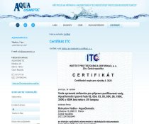Certifikát společnosti, který informuje o kvalitě výrobků.